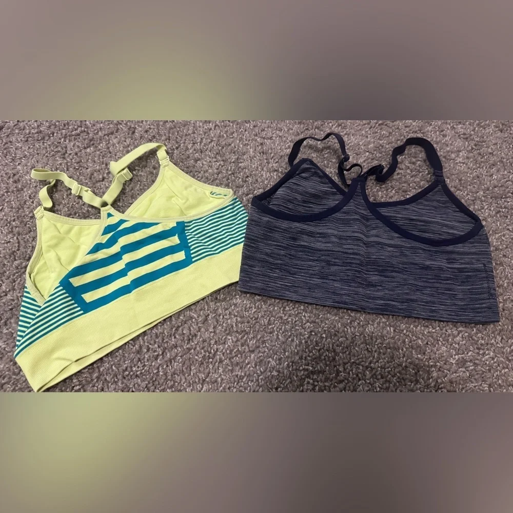 Champion/Ryka Sports Bra Size Large Blue and Yellow